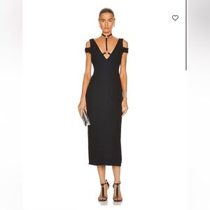 MONSE Harness Midi Dress in Black
